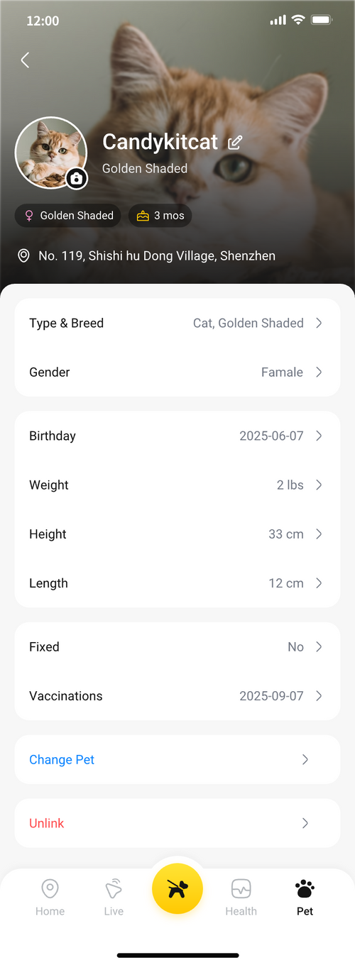 Pet Profile